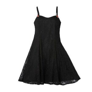 vintage 90s black lace party dress All That Jazz
